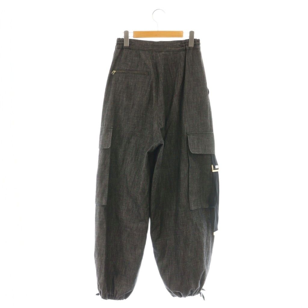 アキコアオキ AKIKOAOKI 24SS wide work trousers カーゴパンツ ワイドパンツ デニム F ブラック DF OS