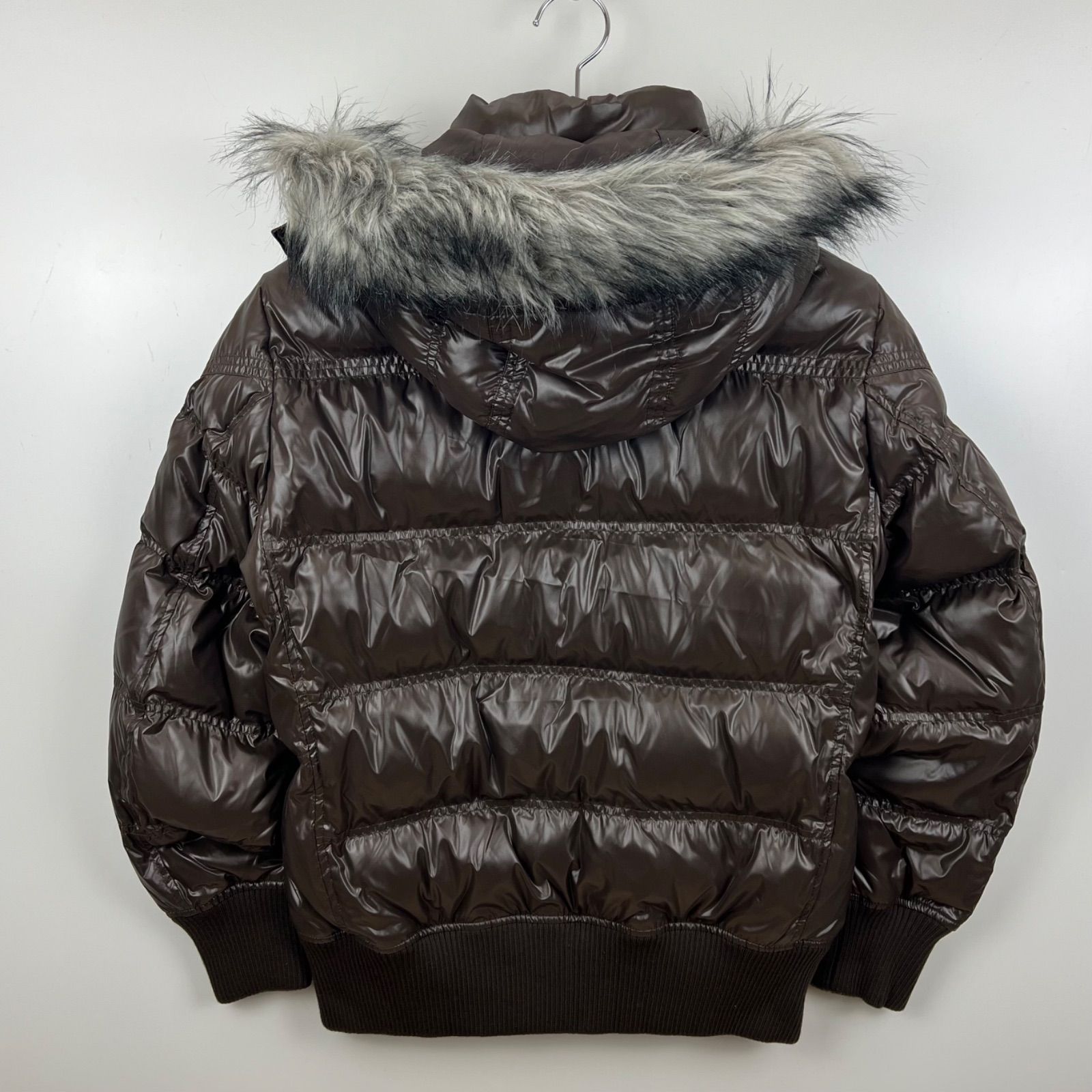 UNIQLO 00s y2k archive shiny fur down jacket S ユニクロ 光沢