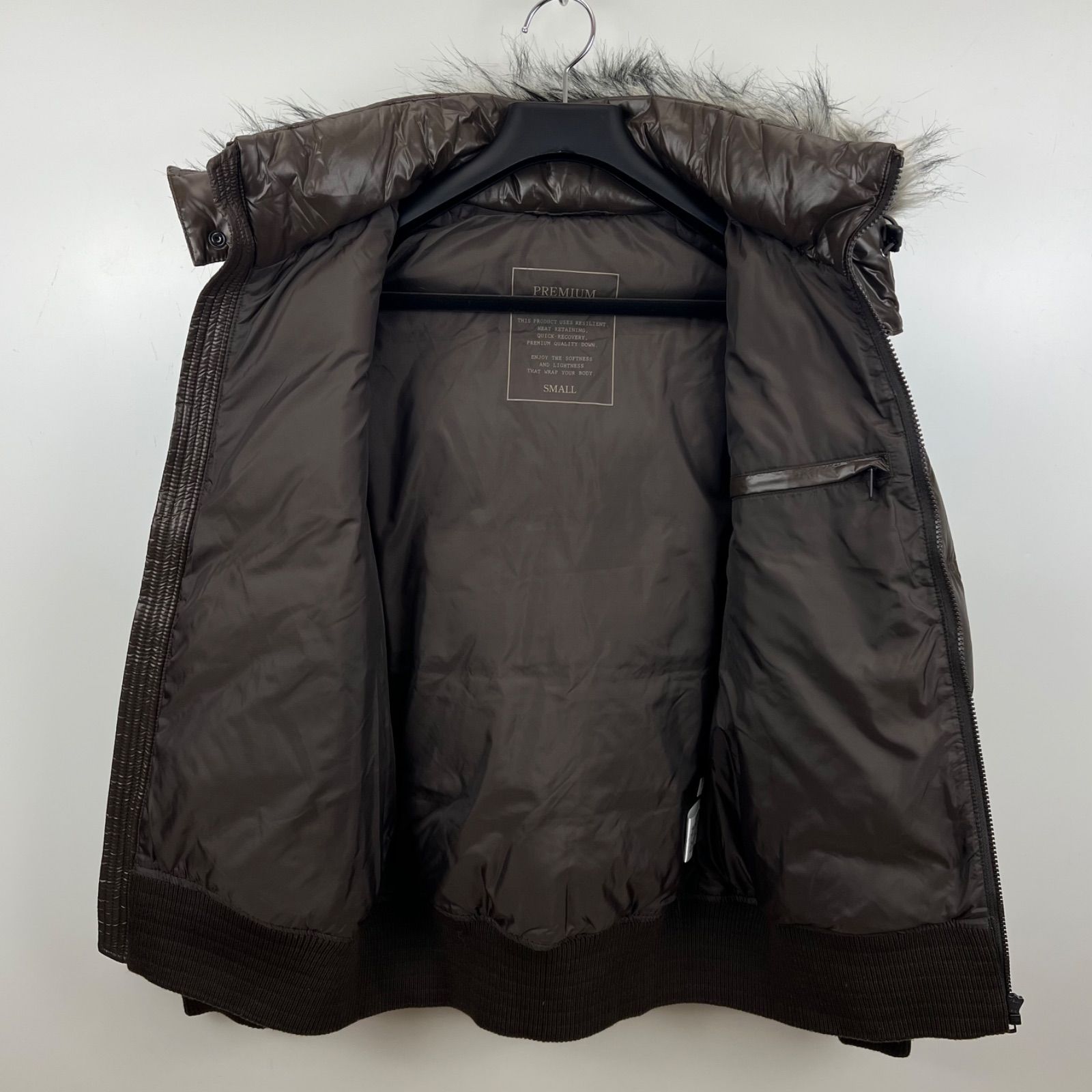 UNIQLO 00s y2k archive shiny fur down jacket S ユニクロ 光沢