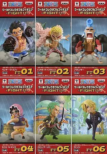 フィギュア 全6種セット ワンピース ワールドコレクタブルフィギュア FIGHT!!