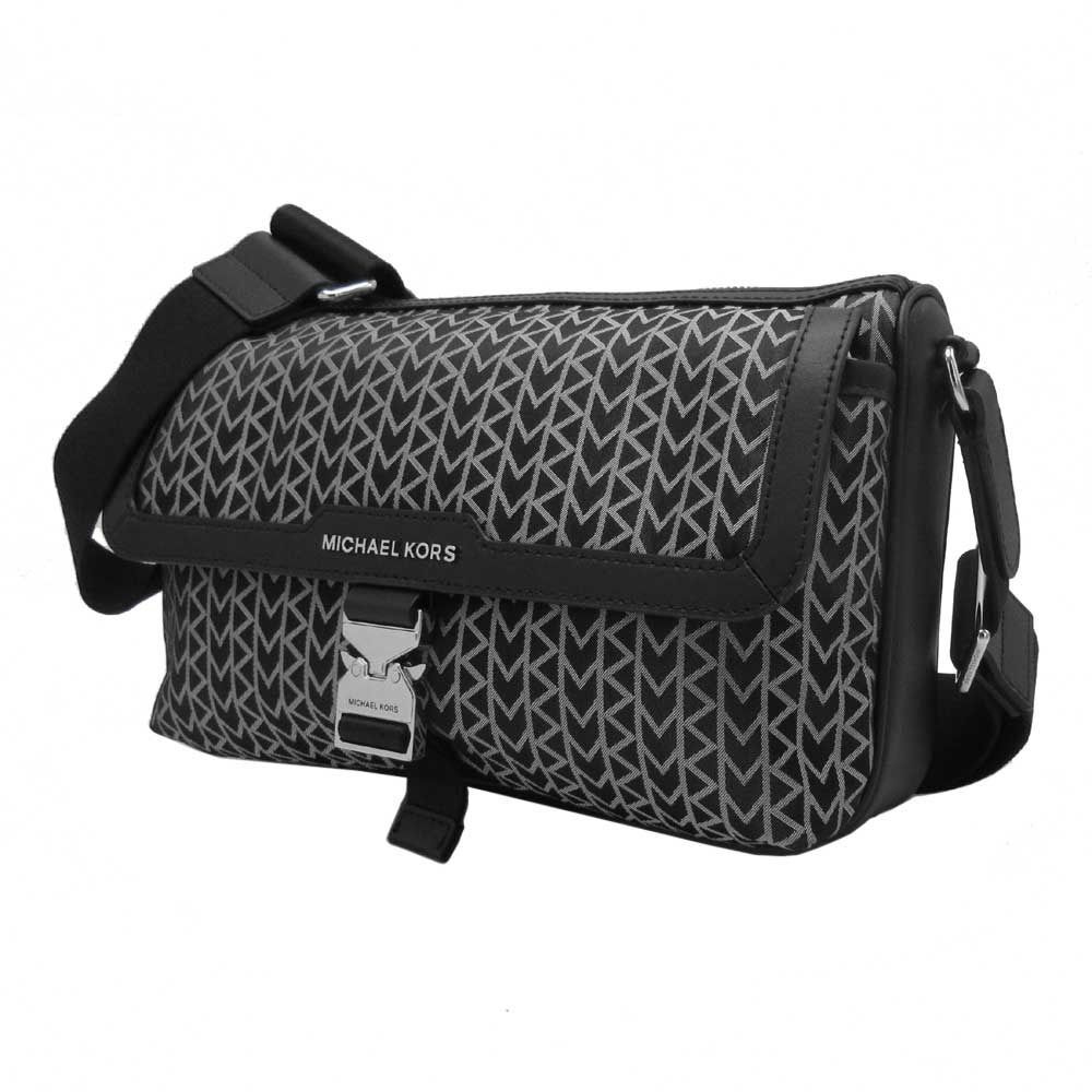 マイケルコース 33T5SEEM6O BLACK ブラック バッグ ショルダーバッグ MICHAEL KORS ELI MK2000 ジャカード ロゴ メッセンジャーバッグ 斜め掛けアウトレット メンズ
