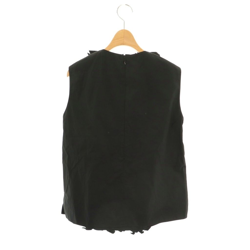 マルニ MARNI 25SS TTMA0398A0 UTC478 フロントフリルノースリーブブラウス 40 ブラック ES OS