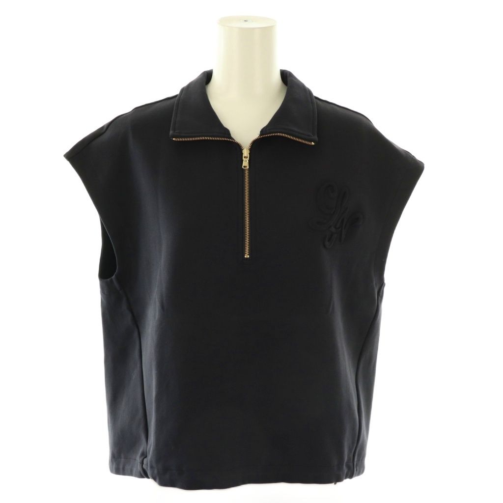 ルーニィ LOUNIE セットアップ ハーフジップカットソー タイトスカート ロング 36 ダークネイビー DF OS