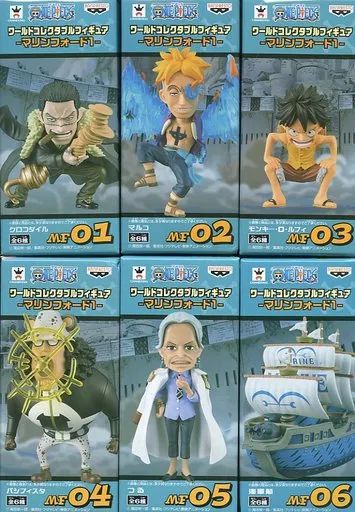 フィギュア 全6種セット ワンピース ワールドコレクタブルフィギュア~マリンフォード1~