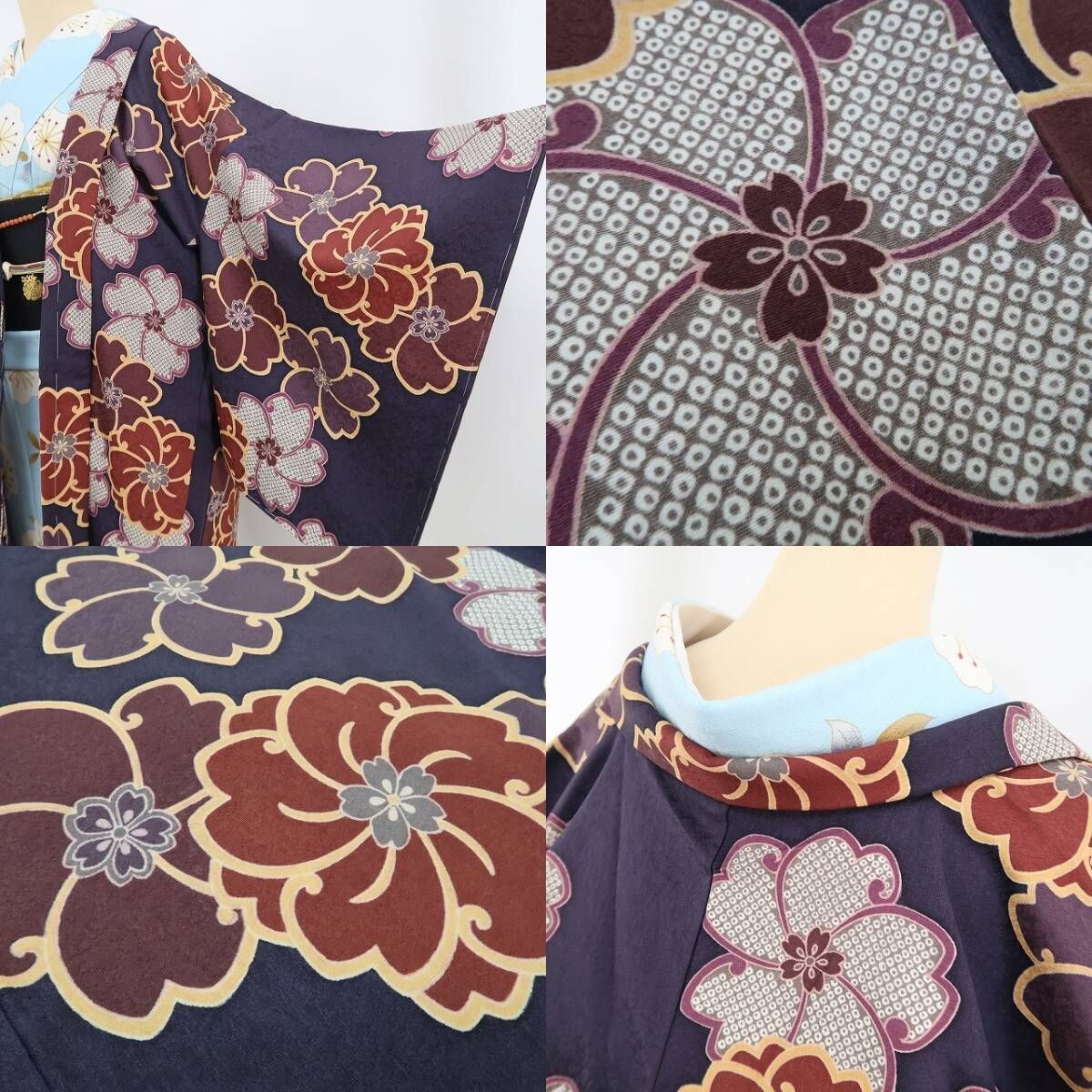 ❁tomihisa❁新品 着物 正絹 仕付け糸付 ロング丈“素敵な出来事が