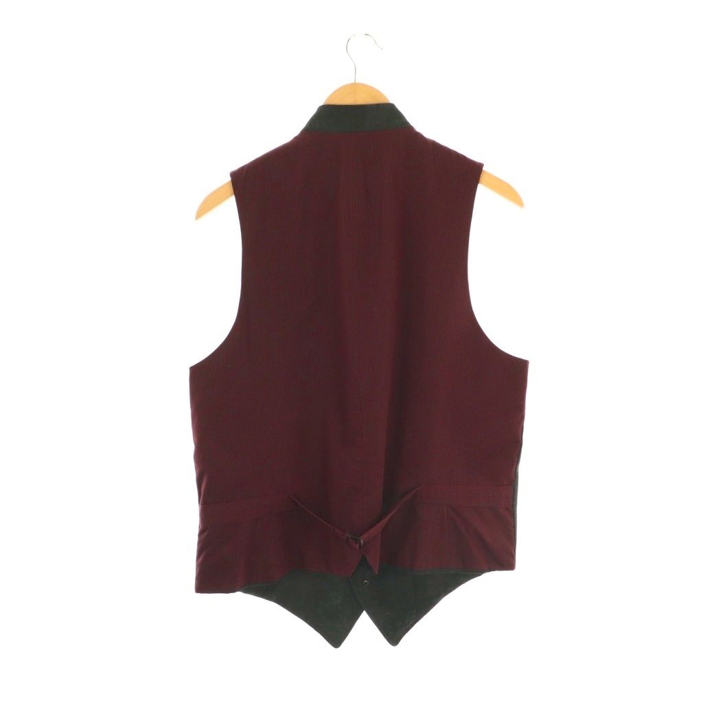 ヨウジヤマモトプールオム YOHJI YAMAMOTO POUR HOMME 23SS インドラ柄襟付きベスト 前開き 3 ブラック マルチ HZ-V08-030 DO OS