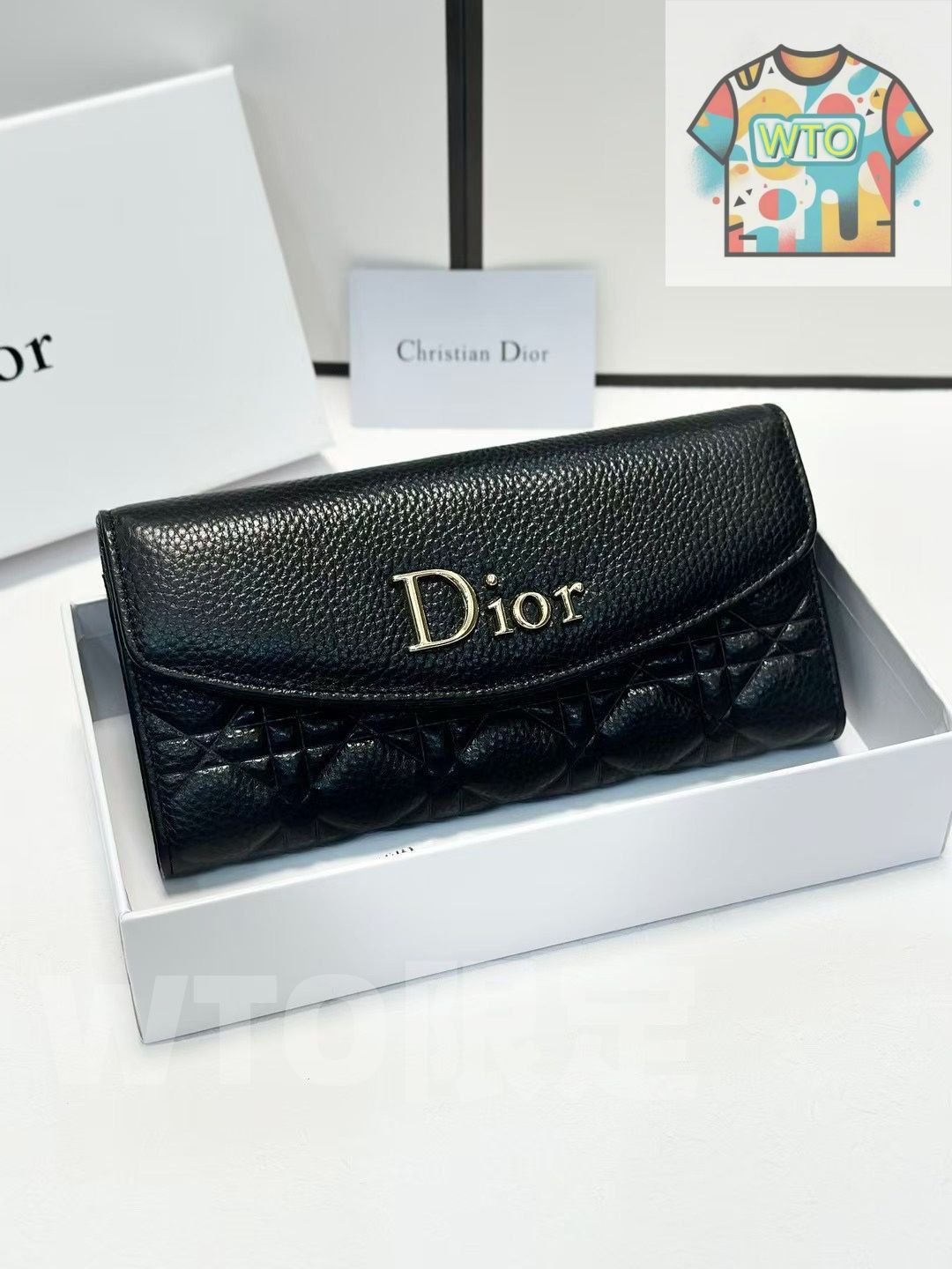 ディオール レディース ウォレット ブラック 高品質レザー -WTO輸入-RBC34