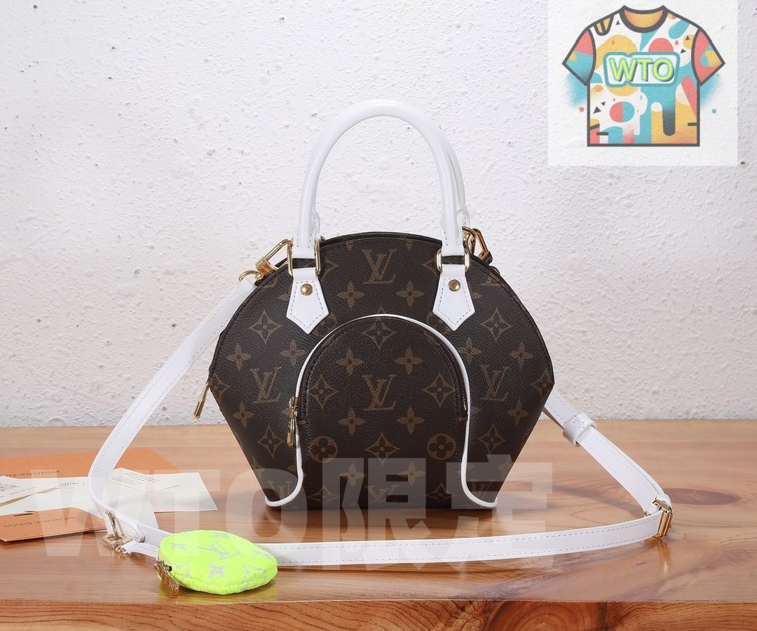 ルイヴィトン エリプス BB ハンドバッグ モノグラムキャンバス レザートリム 円形コインケース付き -WTO輸入-NTD89