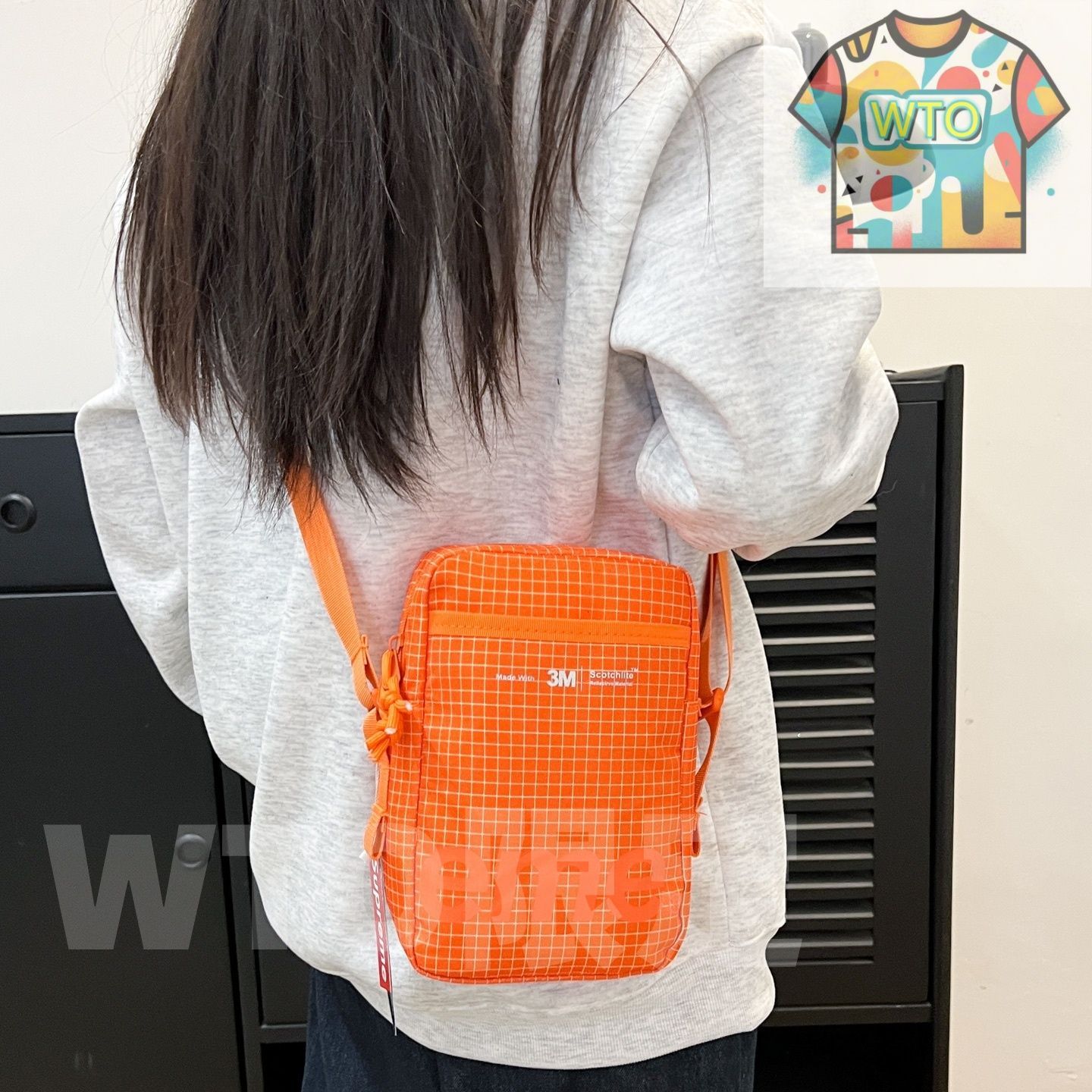 シュプリーム ストリートスタイル クロスボディバッグ ユニセックス アウトドア スポーツ スマホバッグ -WTO輸入-OHS 73