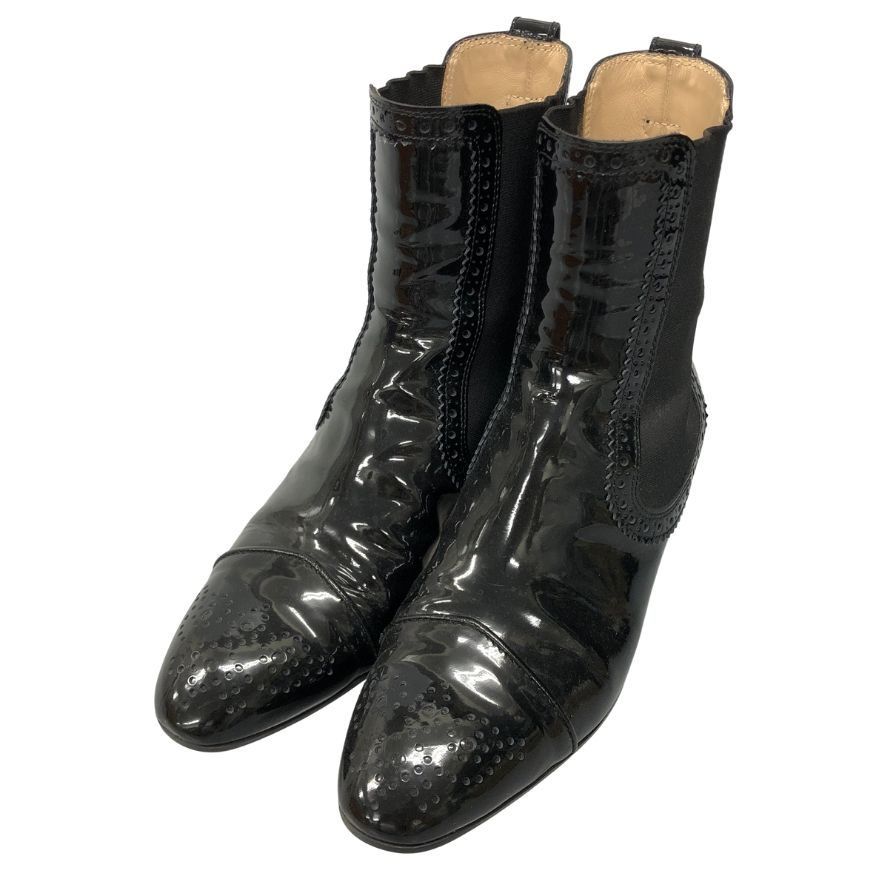 トッズ サイドゴアブーツ メダリオン ガラスレザー AFD 14