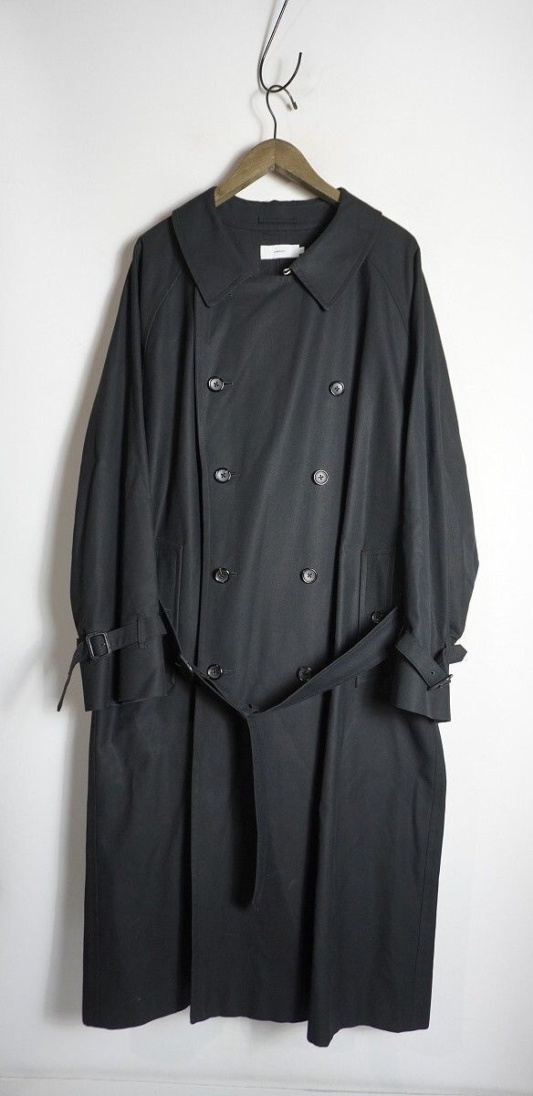 20SS Graphpaper グラフペーパー Double Cloth Peach Trench Coat ダブル クロス ピーチ トレンチ コート ブラック GM201-10180B 925P