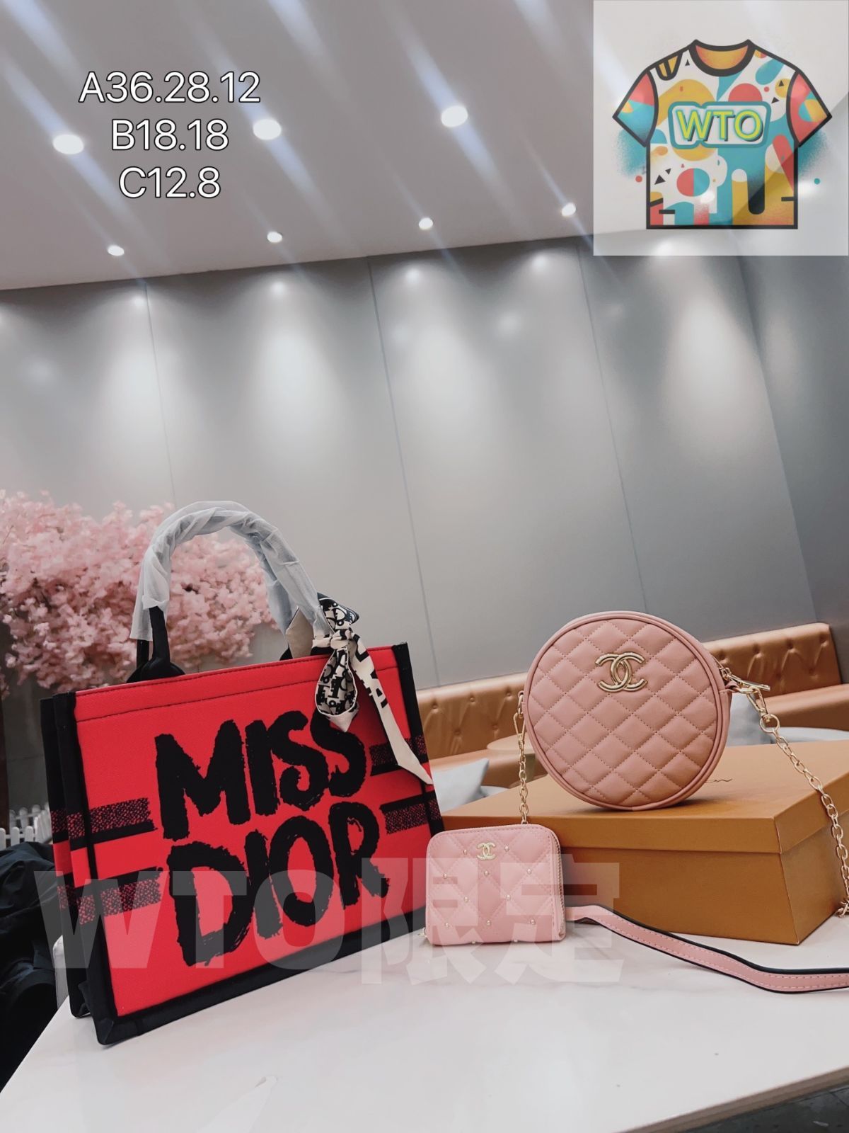 TOP New 2025 高品質3点セット - Dior トートバッグ Chanel ラウンドバッグ 財布 特別割引 -WTO輸入-CHO45