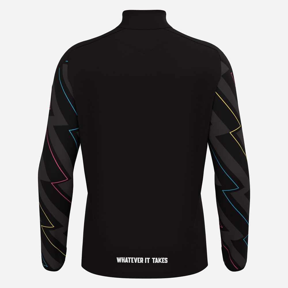 マクロン ラグビー グラスゴー ウォリアーズ 2025 2026 サンダー 3 D フリース 黒 ブラック モデル 日本未発売