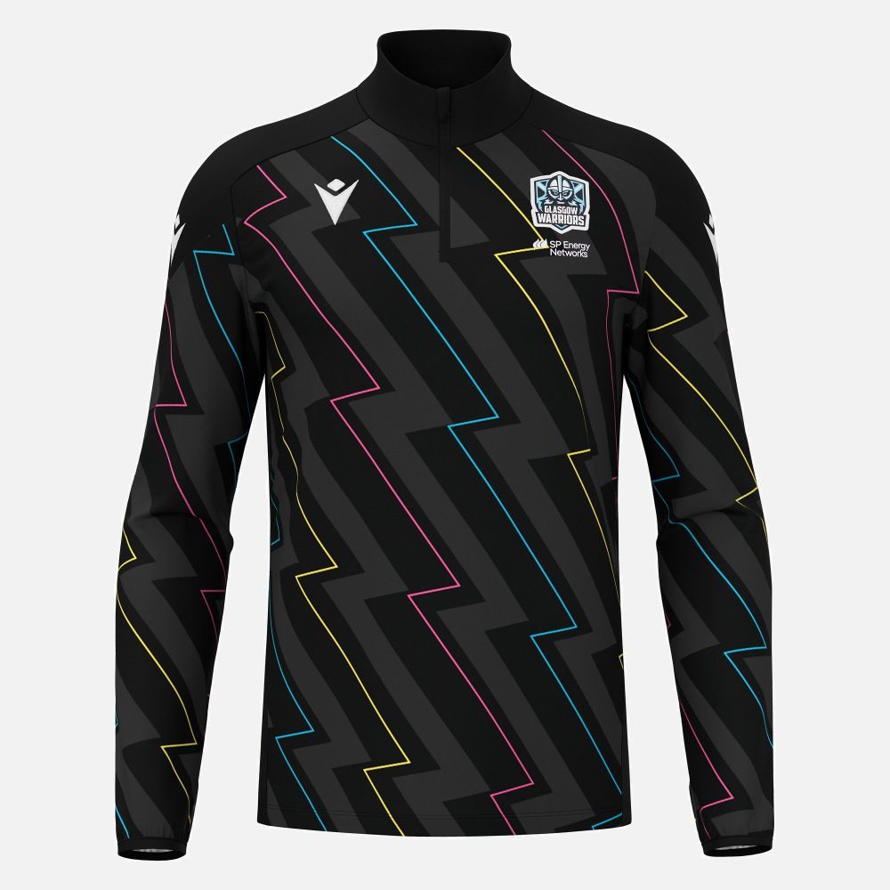 マクロン ラグビー グラスゴー ウォリアーズ 2025 2026 サンダー 3D フリース 黒 ブラック 公式モデル 日本未発売