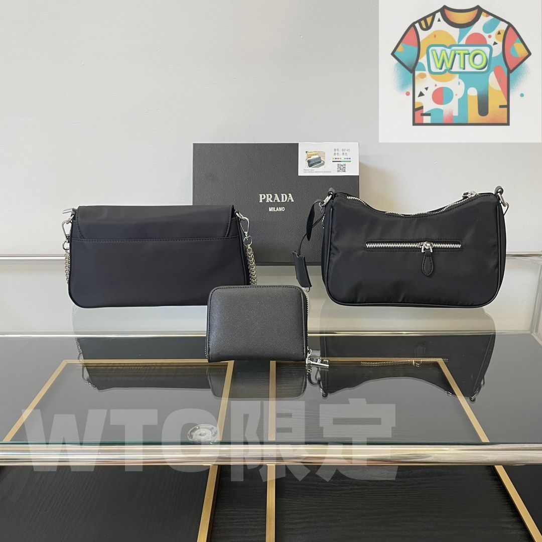 TOP 2025 高品質3点セット - Prada アンダーアームバッグ 3 in 1チェーンバッグ 財布 特別割引 -WTO輸入-JTT 66