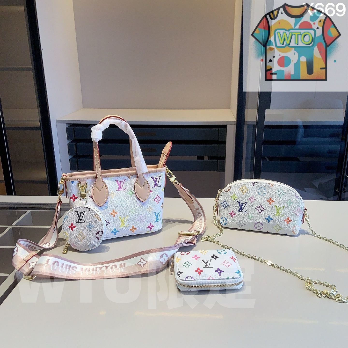 全新シリーズセット X669 - LV ショッピングバッグBB LV シェルバッグ LV 財布 特別割引 -WTO輸入-WAS13