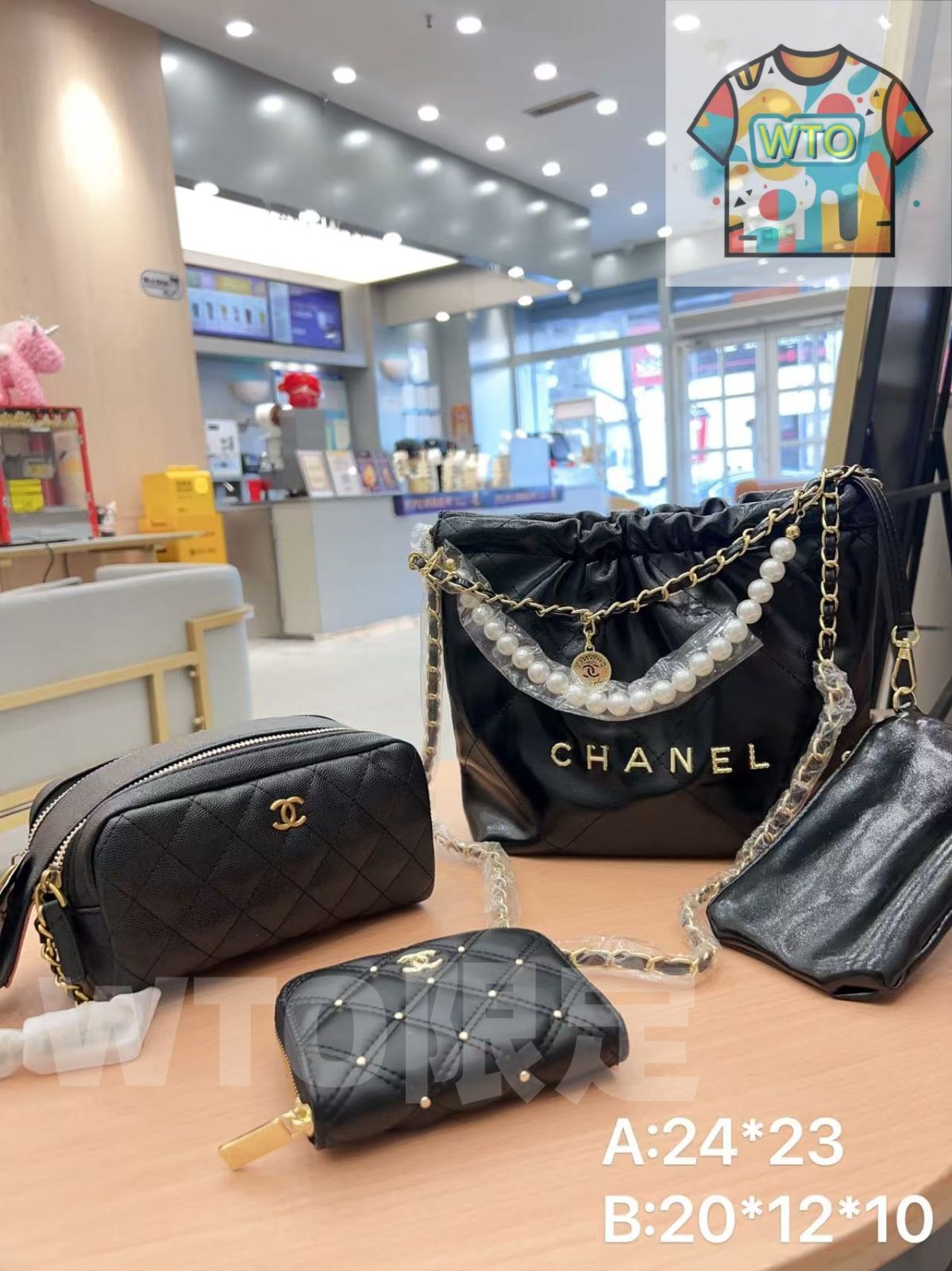 TOP New 2025 高品質3点セット - Chanel パールトラッシュバッグ 化粧ポーチ 財布 特別割引 -WTO輸入-ZLM57