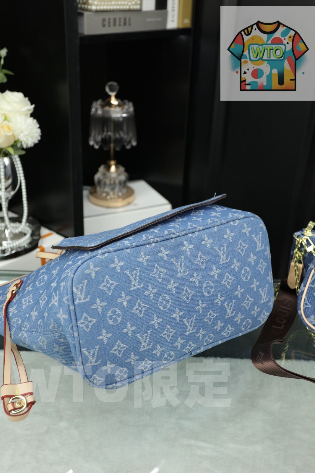 情熱的な 3点セット LV デニムショッピングバッグ マージャンバッグ 財布 万能スタイル -WTO輸入-AOG27 タイムセールも有。