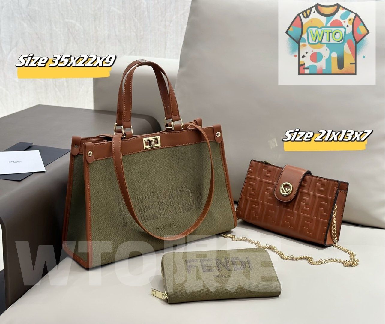 WTO通販 2025 ニューイヤーセットバッグ 大 中 小の3点セット 超 なセット -WTO輸入-VTM52