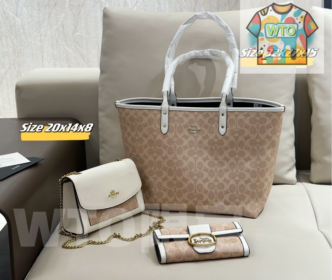 WTO通販 2025 ニューイヤーセットバッグ 大 中 小の3点セット 超 なセット -WTO輸入-DER23