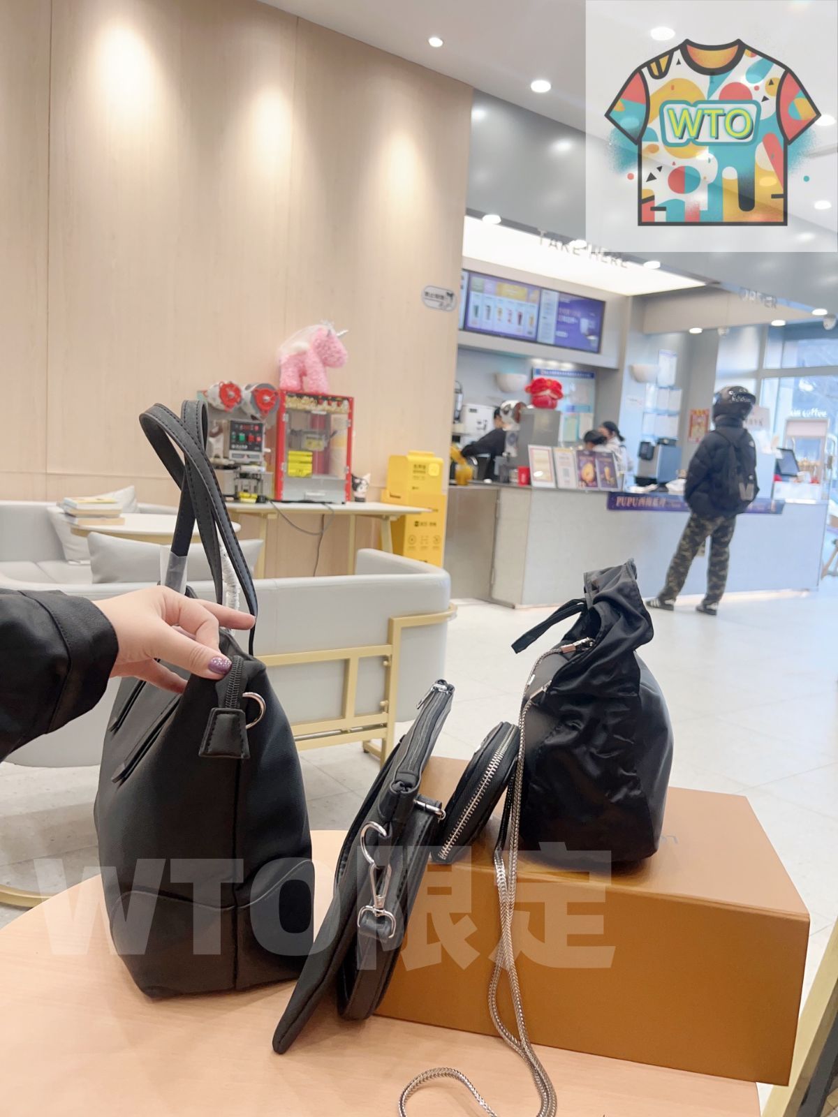 TOP New 2025 高品質3点セット - Prada 2点セット ドローストリングチェーンバッグ 財布 特別割引 -WT0輸入