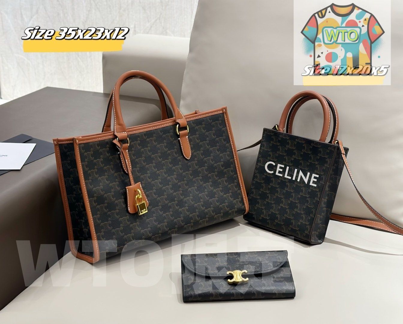 WTO通販 2025 ニューイヤーセットバッグ 大 中 小の3点セット 超 なセット -WTO輸入-MIB40