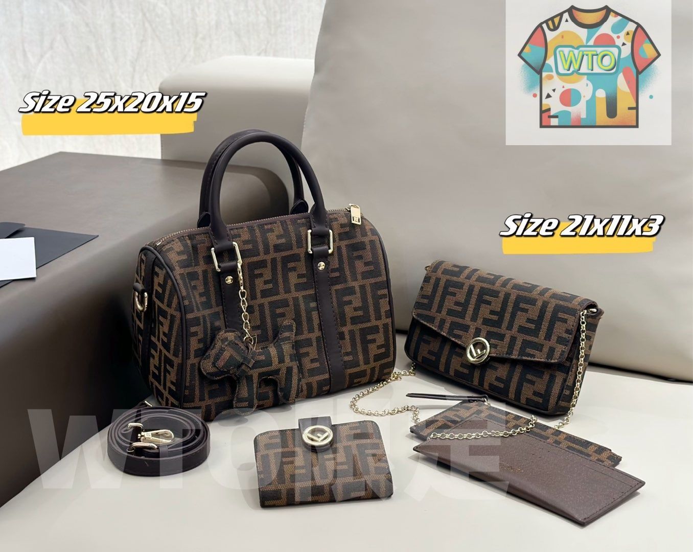 WTO通販 2025 ニューイヤーセットバッグ 大 中 小の3点セット 超 なセット -WTO輸入-KBA67