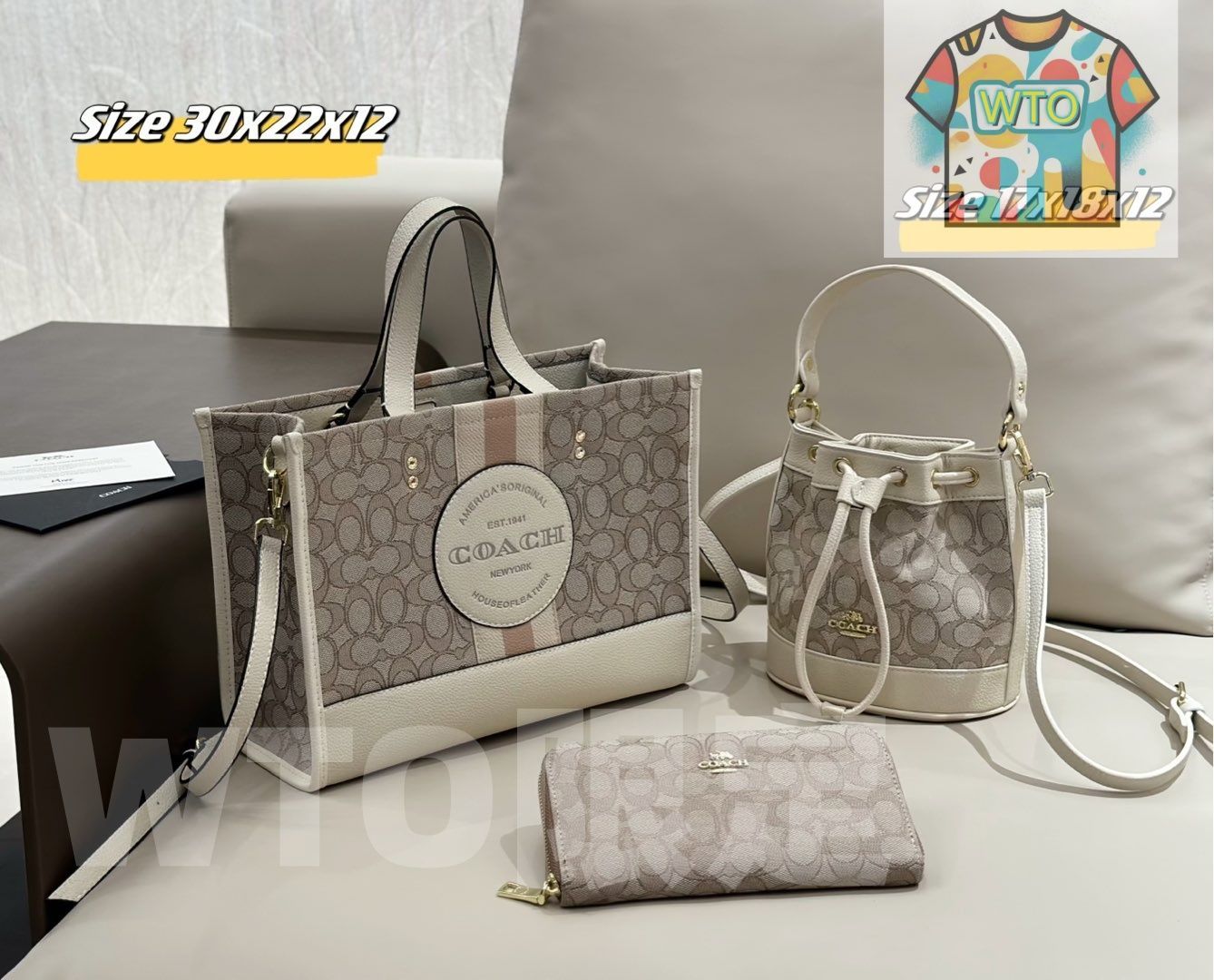 WTO通販 2025 ニューイヤーセットバッグ 大 中 小の3点セット 超 なセット -WTO輸入-YRO94