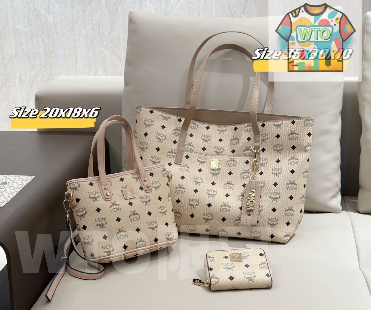 WTO通販 2025 ニューイヤーセットバッグ 大 中 小の3点セット 超 なセット -WTO輸入-PZF63