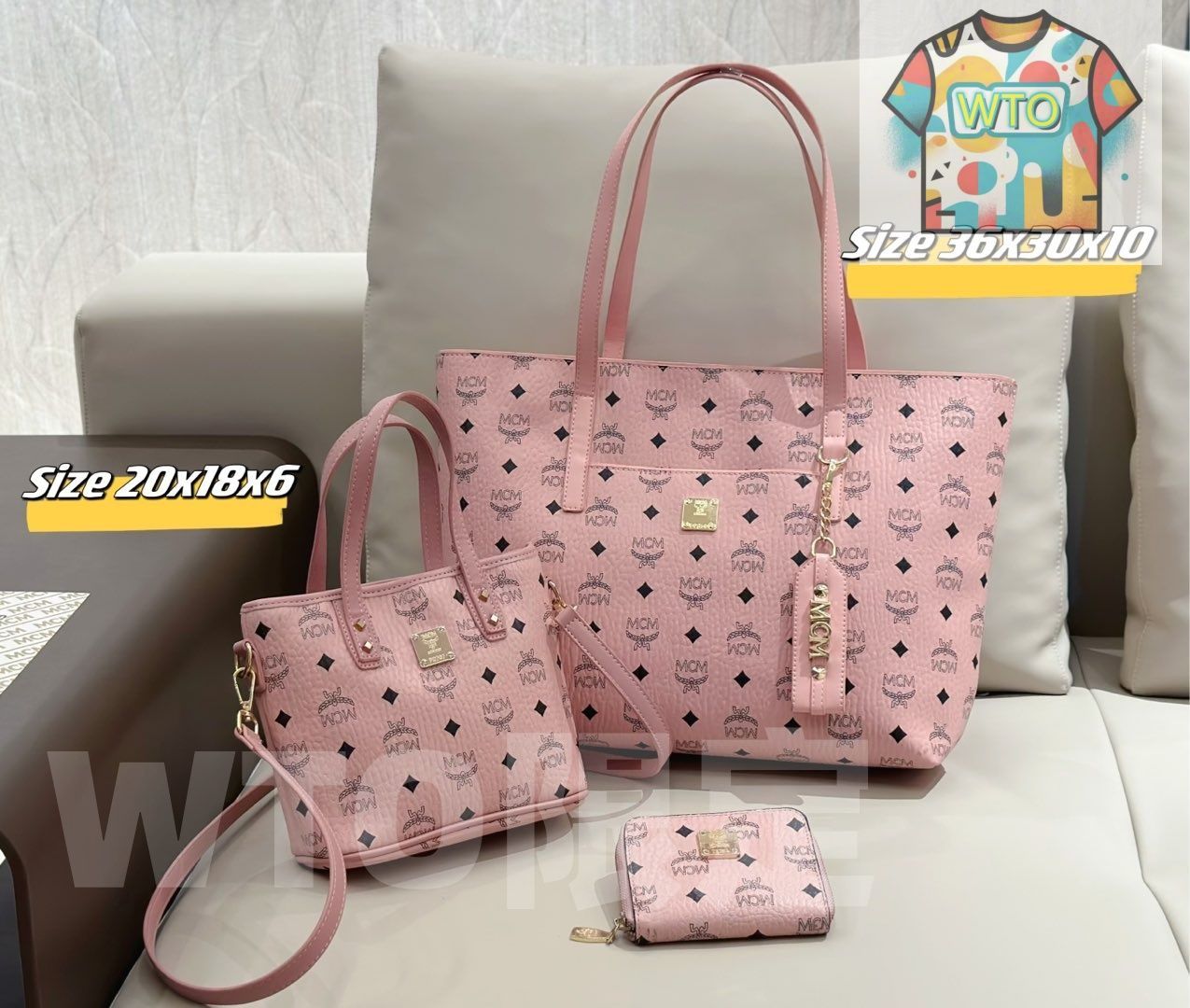  WTO通販 2025 ニューイヤーセットバッグ 大 中 小の3点セット 超 なセット -WTO輸入-MVG 98 長財布 小物