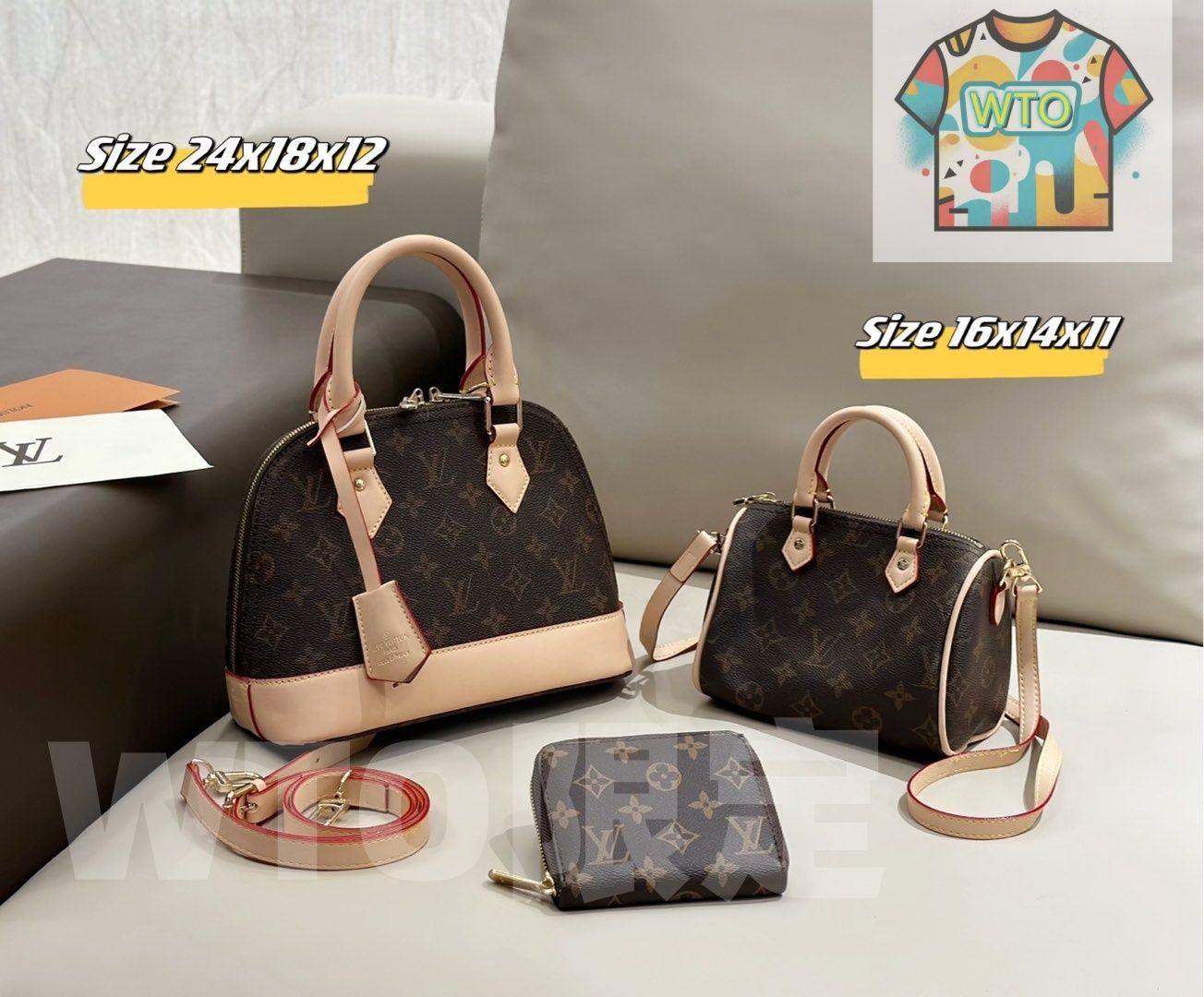 WTO通販 2025 ニューイヤーセットバッグ 大 中 小の3点セット 超 なセット -WTO輸入-WZT48