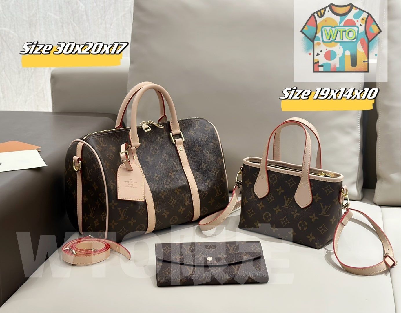 WTO通販 2025 ニューイヤーセットバッグ 大 中 小の3点セット 超 なセット -WTO輸入-YRD41