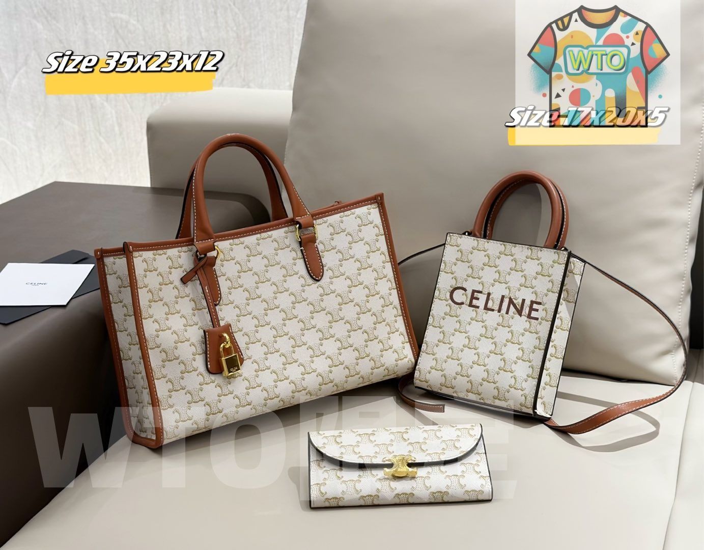 WTO通販 2025 ニューイヤーセットバッグ 大 中 小の3点セット 超 なセット -WTO輸入-MIB40