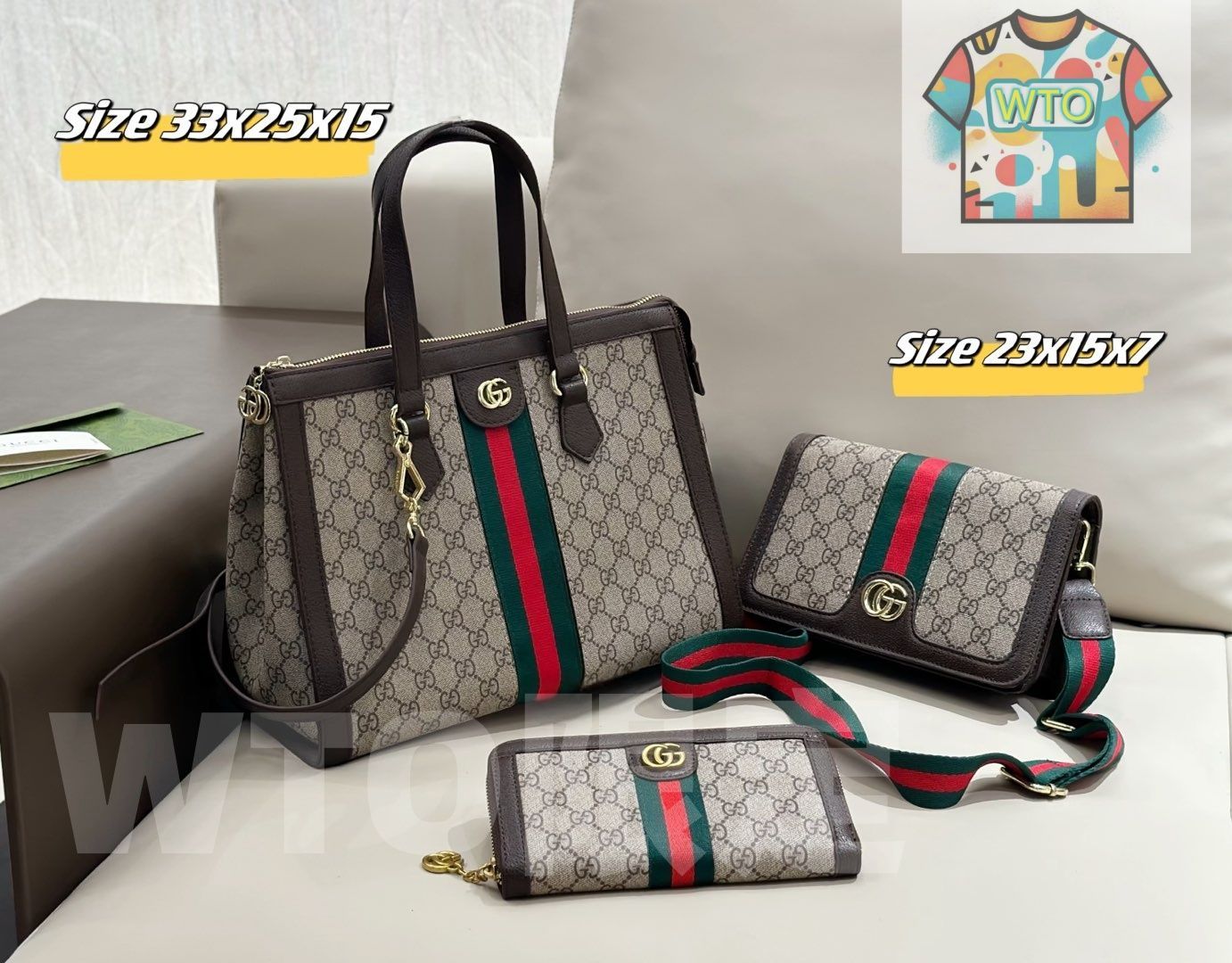 WTO通販 2025 ニューイヤーセットバッグ 大 中 小の3点セット 超 なセット -WTO輸入-IUC93