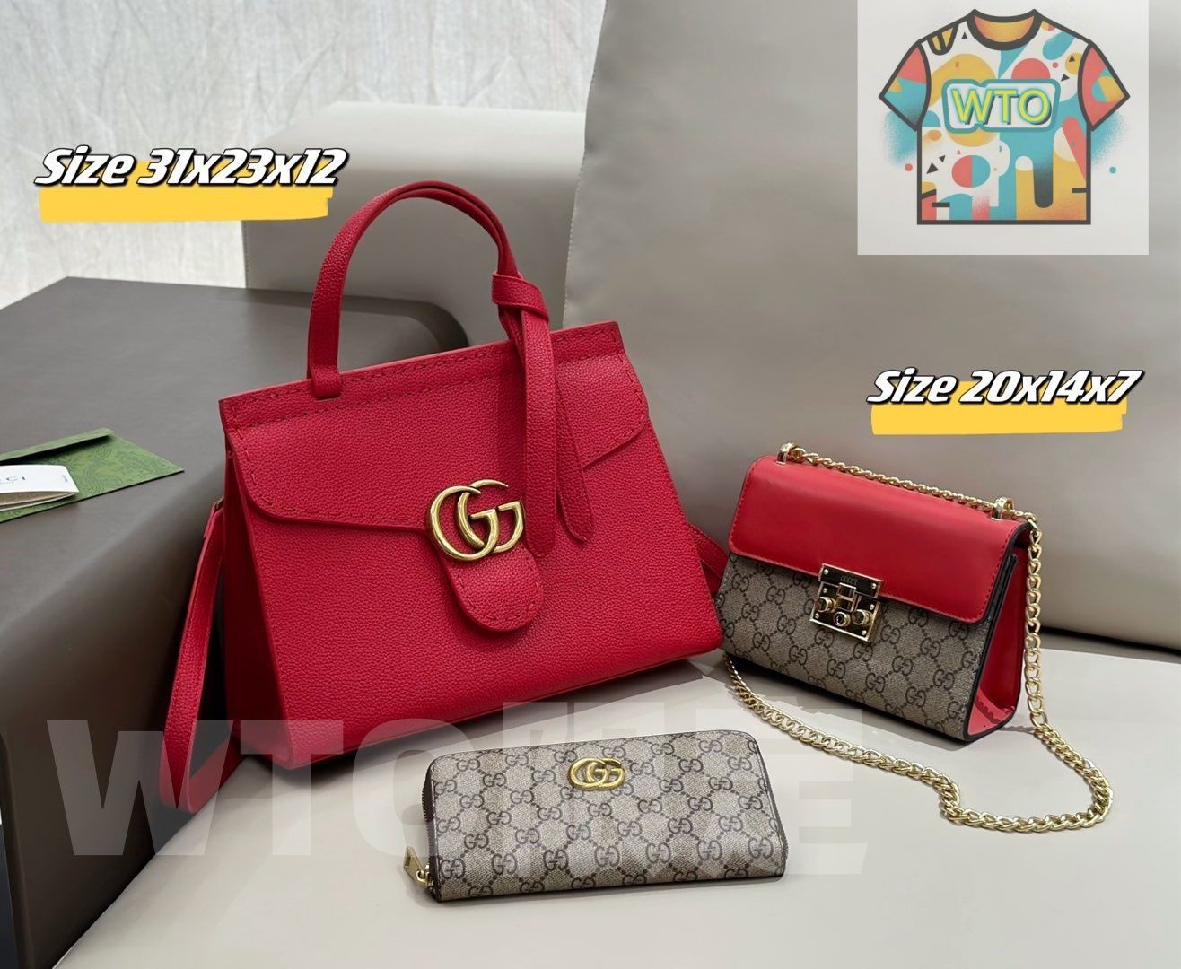 WTO通販 2025 ニューイヤーセットバッグ 大 中 小の3点セット 超 なセット -WTO輸入-JQY25