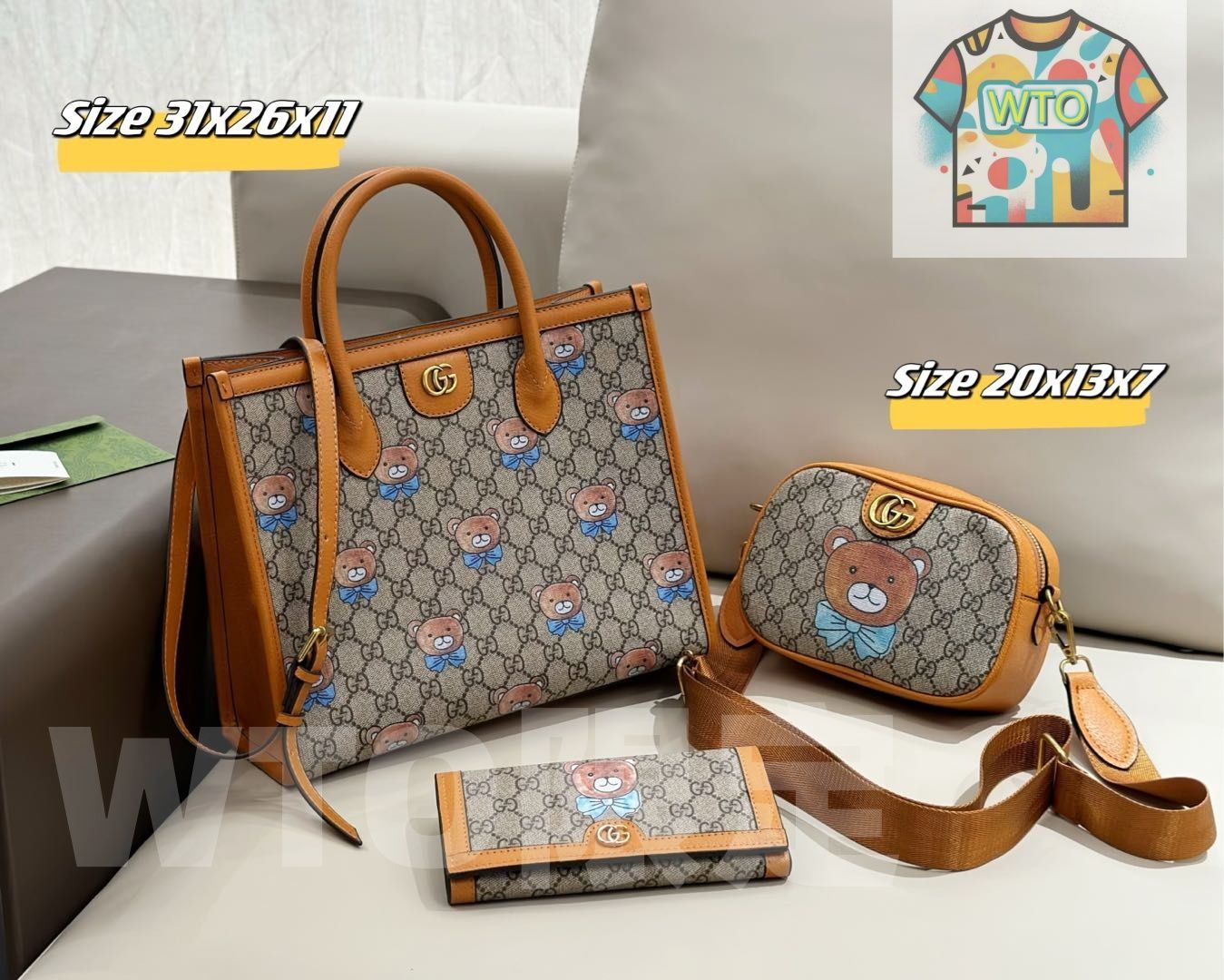 WTO通販 2025 ニューイヤーセットバッグ 大 中 小の3点セット 超 なセット -WTO輸入-QBE01