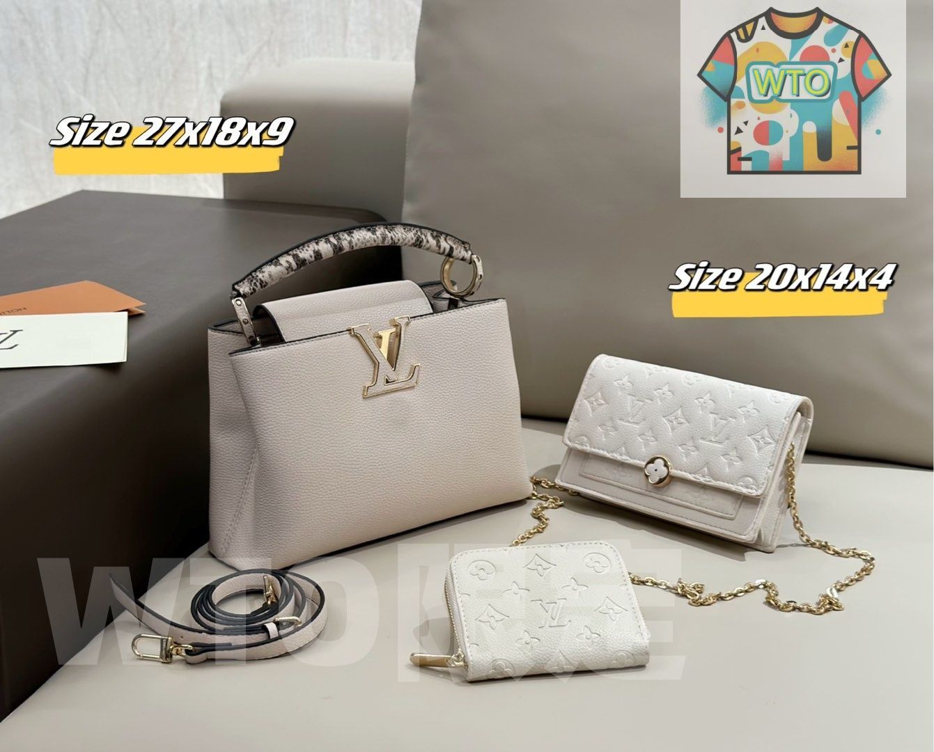  WTO通販 2025 ニューイヤーセットバッグ 大 中 小の3点セット 超 なセット -WTO輸入-HTN 16 二つ折り財布 折り財布