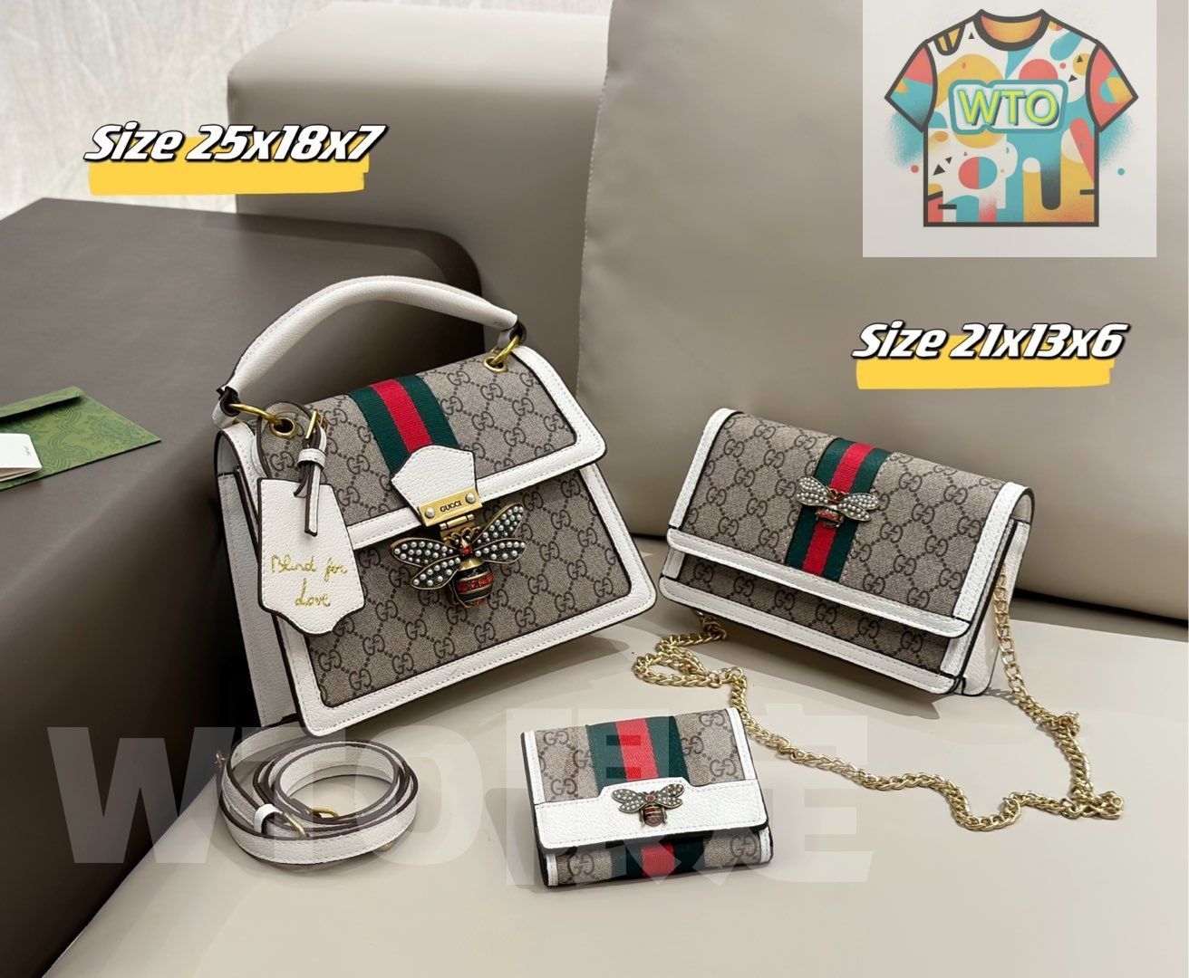 WTO通販 2025 ニューイヤーセットバッグ 大 中 小の3点セット 超 なセット -WTO輸入-BKD89