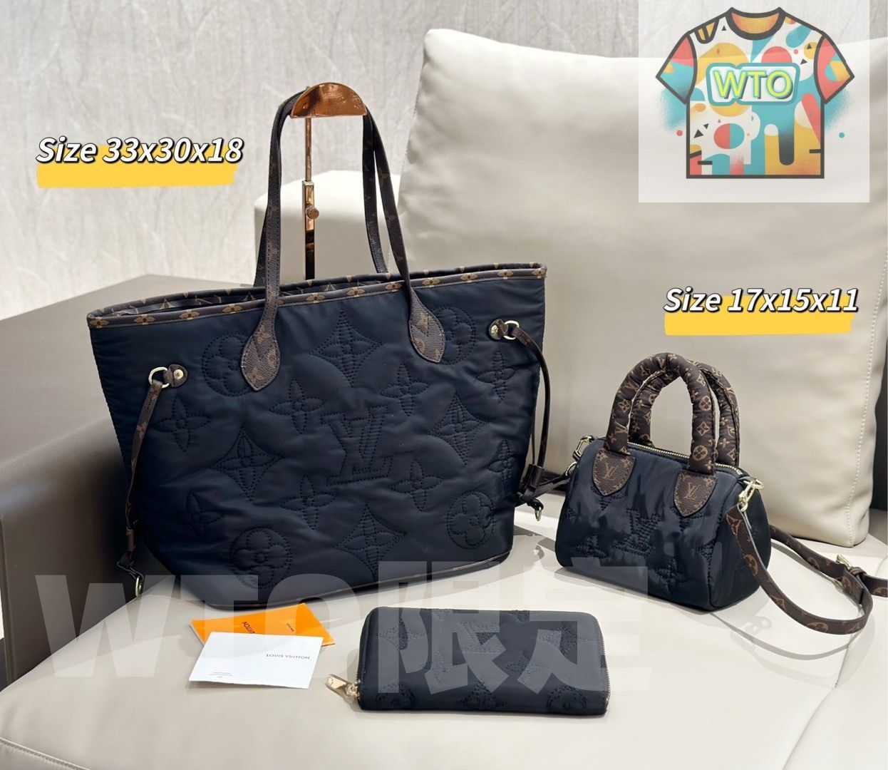  WTO通販 2025 ニューイヤーセットバッグ 大 中 小の3点セット 超 なセット WTO輸入 KZN 22 長財布 小物