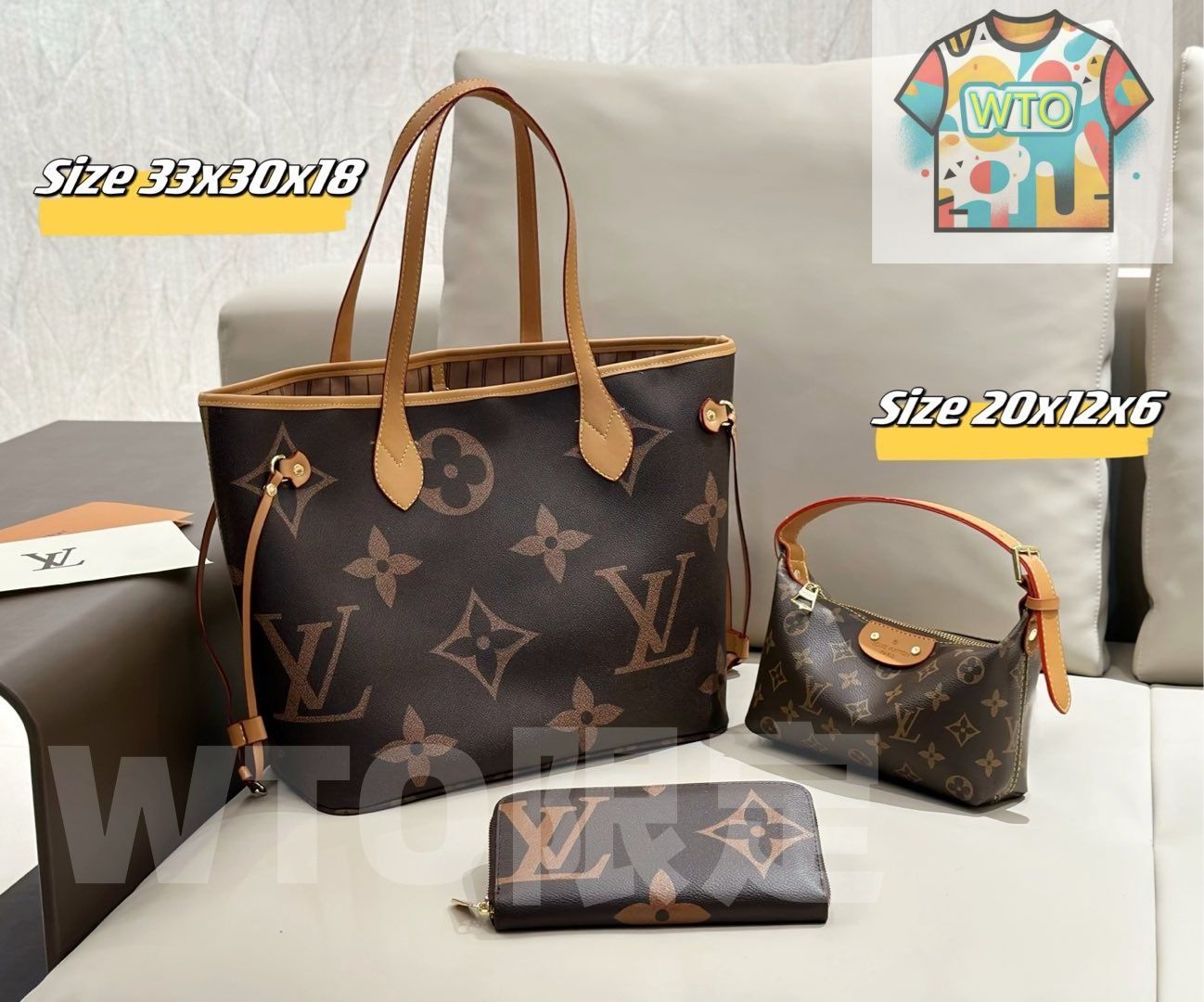  WTO通販 2025 ニューイヤーセットバッグ 大 中 小の3点セット 超 なセット -WTO輸入-RXO 18 長財布 小物