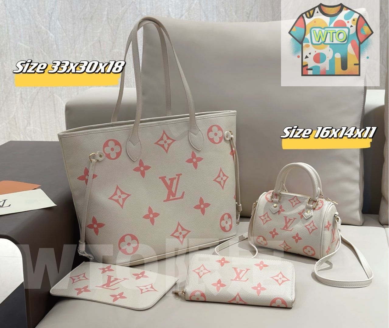 WTO通販 2025 ニューイヤーセットバッグ 大 中 小の3点セット 超 なセット -WTO輸入-BQA24