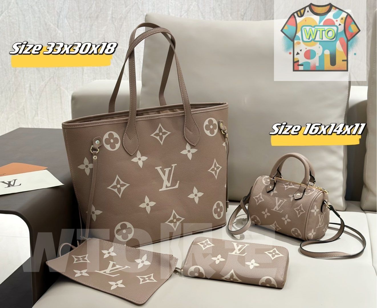 WTO通販 2025 ニューイヤーセットバッグ 大 中 小の3点セット 超 なセット -WTO輸入-BQA 24