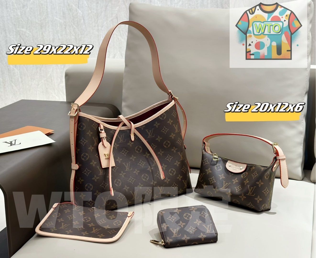 WTO通販 2025 ニューイヤーセットバッグ 大 中 小の3点セット 超 なセット -WTO輸入-TKZ64