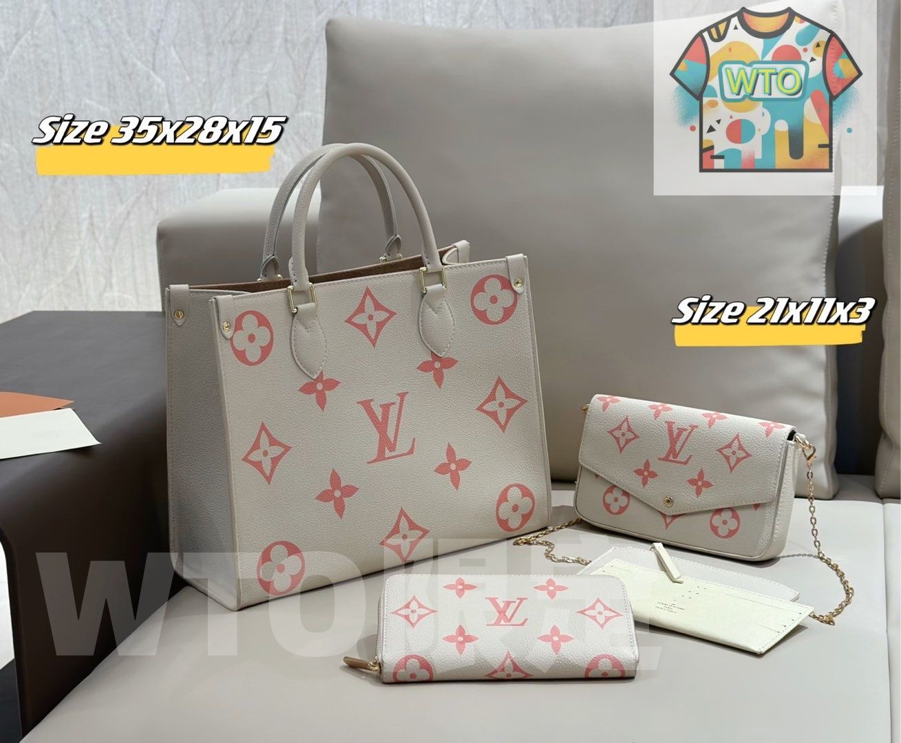 WTO通販 2025 ニューイヤーセットバッグ 大 中 小の3点セット 超 なセット -WTO輸入-VXB02