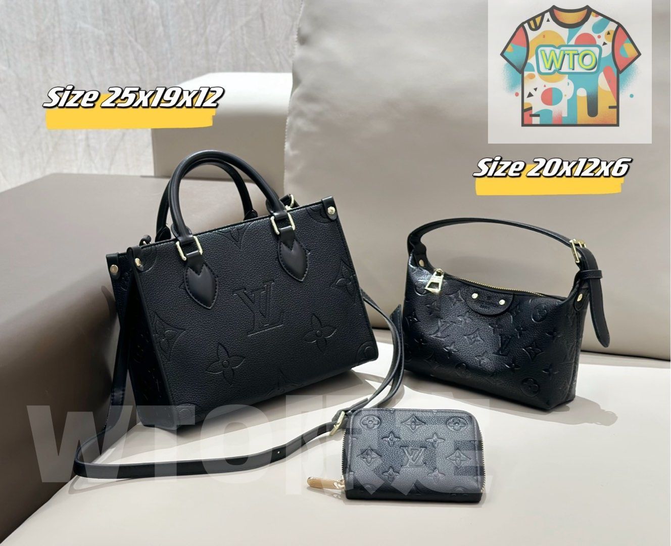  WTO通販 2025 ニューイヤーセットバッグ 大 中 小の3点セット 超 なセット -WTO輸入-ANY 43 二つ折り財布 折り財布