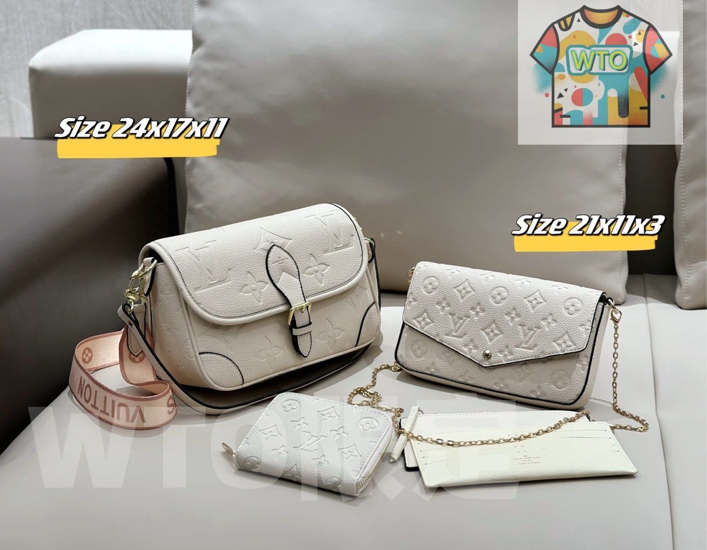 WTO通販 2025 ニューイヤーセットバッグ 大 中 小の3点セット 超 なセット -WTO輸入-FZU03