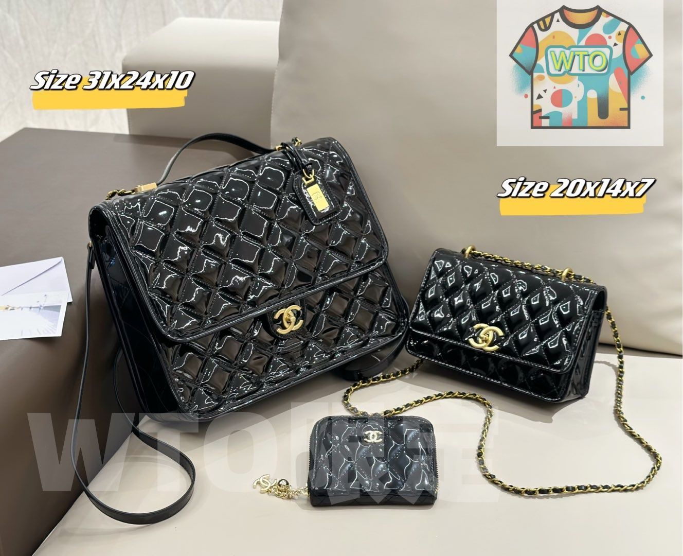 WTO通販 2025 ニューイヤーセットバッグ 大 中 小の3点セット 超 なセット -WTO輸入-FDZ71