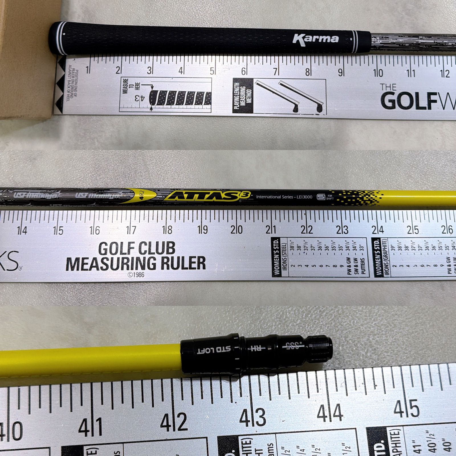 新品グリップ ドライバー用 ATTAS3 4R2 47g軽量シャフト