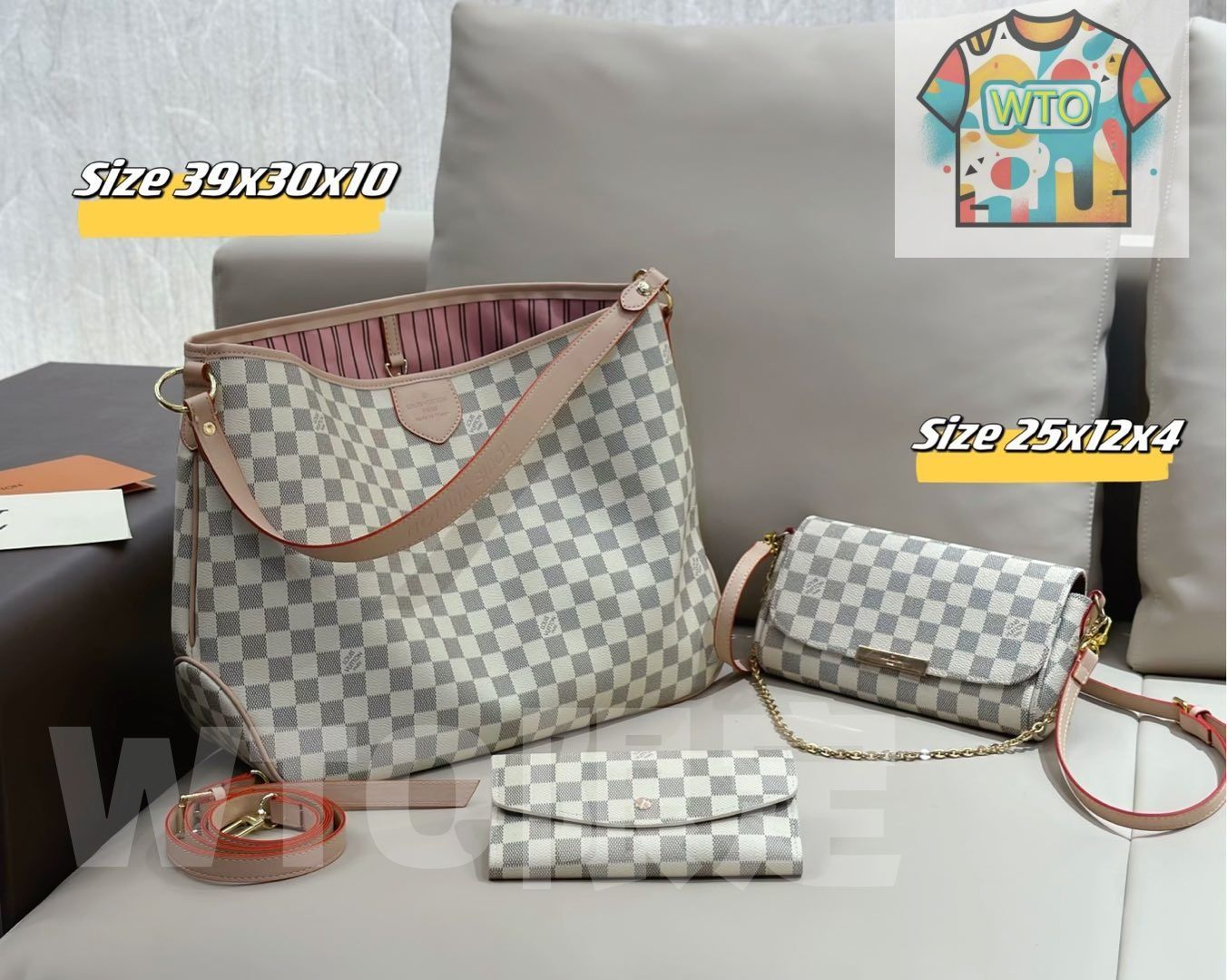  WTO通販 2025 ニューイヤーセットバッグ 大 中 小の3点セット 超 なセット -WTO輸入-ACC 43 二つ折り財布 折り財布