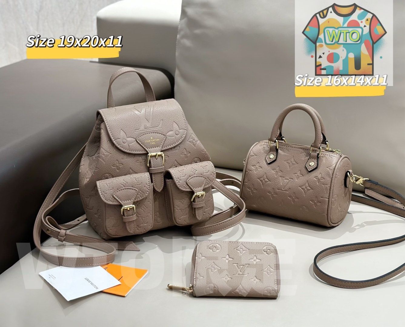 WTO通販 2025 ニューイヤーセットバッグ 大 中 小の3点セット 超 なセット -WTO輸入-KZN 22